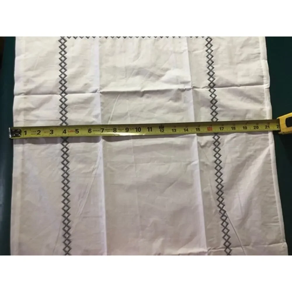 Embroidered oversized King Pillowcase 53X115cm 2pcs White By Rivolta Please READ